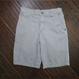 Shaun White Boys Adjustable Grey Striped Board Shirts Size 8